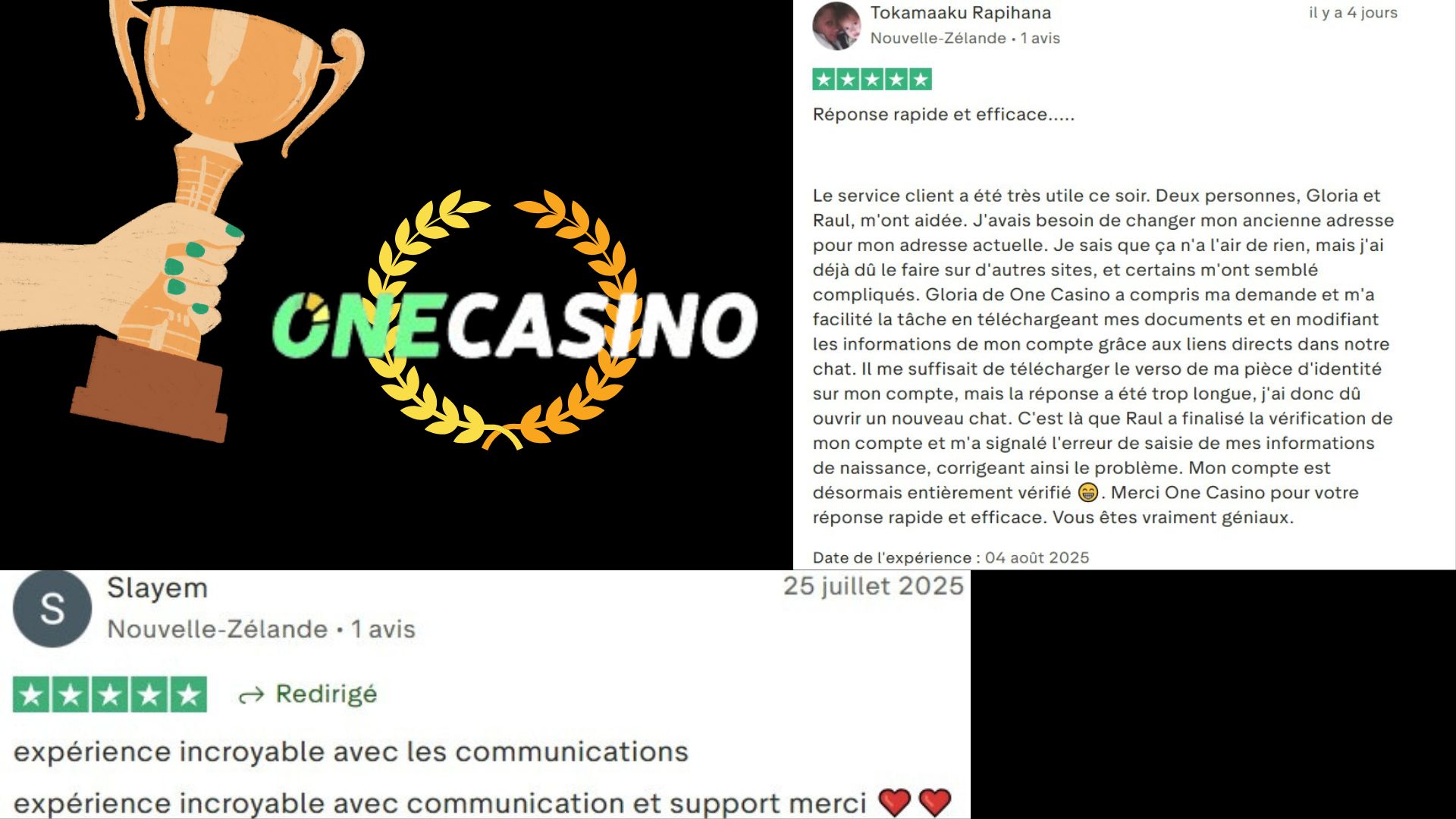 Support client du casino en ligne disponible 24h sur 24